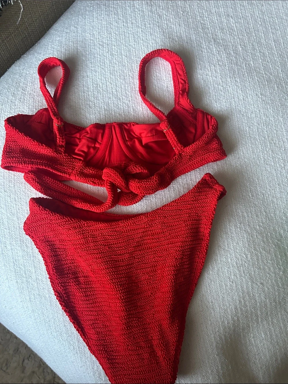Monday Swimwear Bright Red Bikini Top
